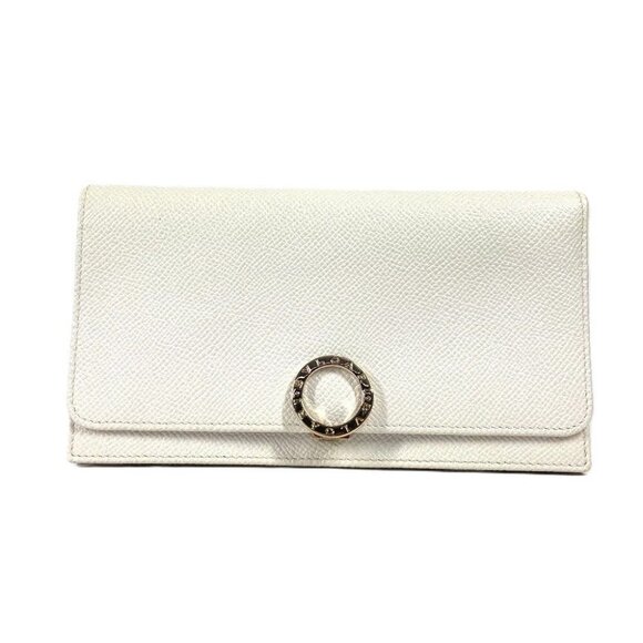 BVLGARI Bulgari Bulgari Logo Clip long wallet bifold Long Wallet Leather White - Picture 2 of 16